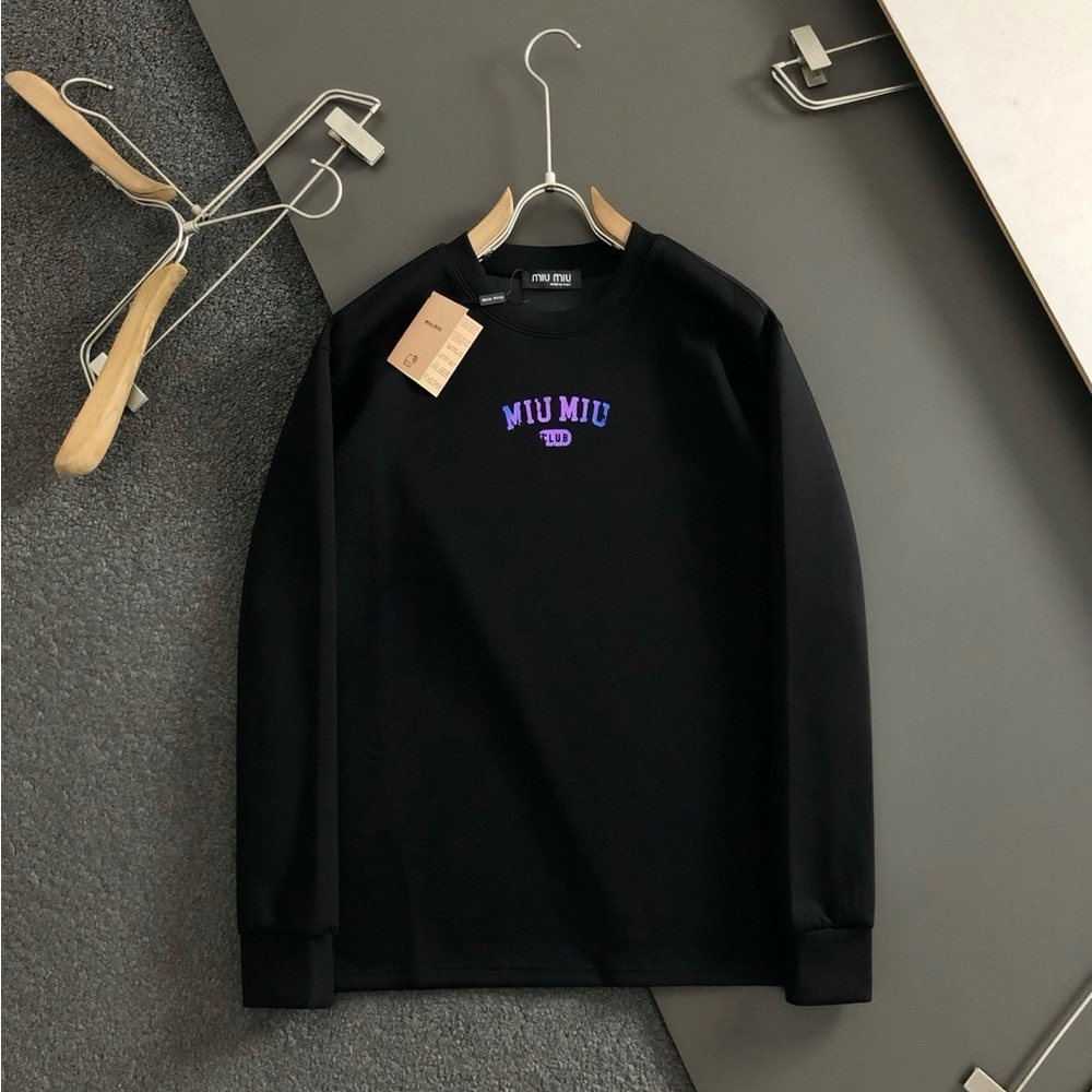 Miu Miu Black Top with Purple Accents
